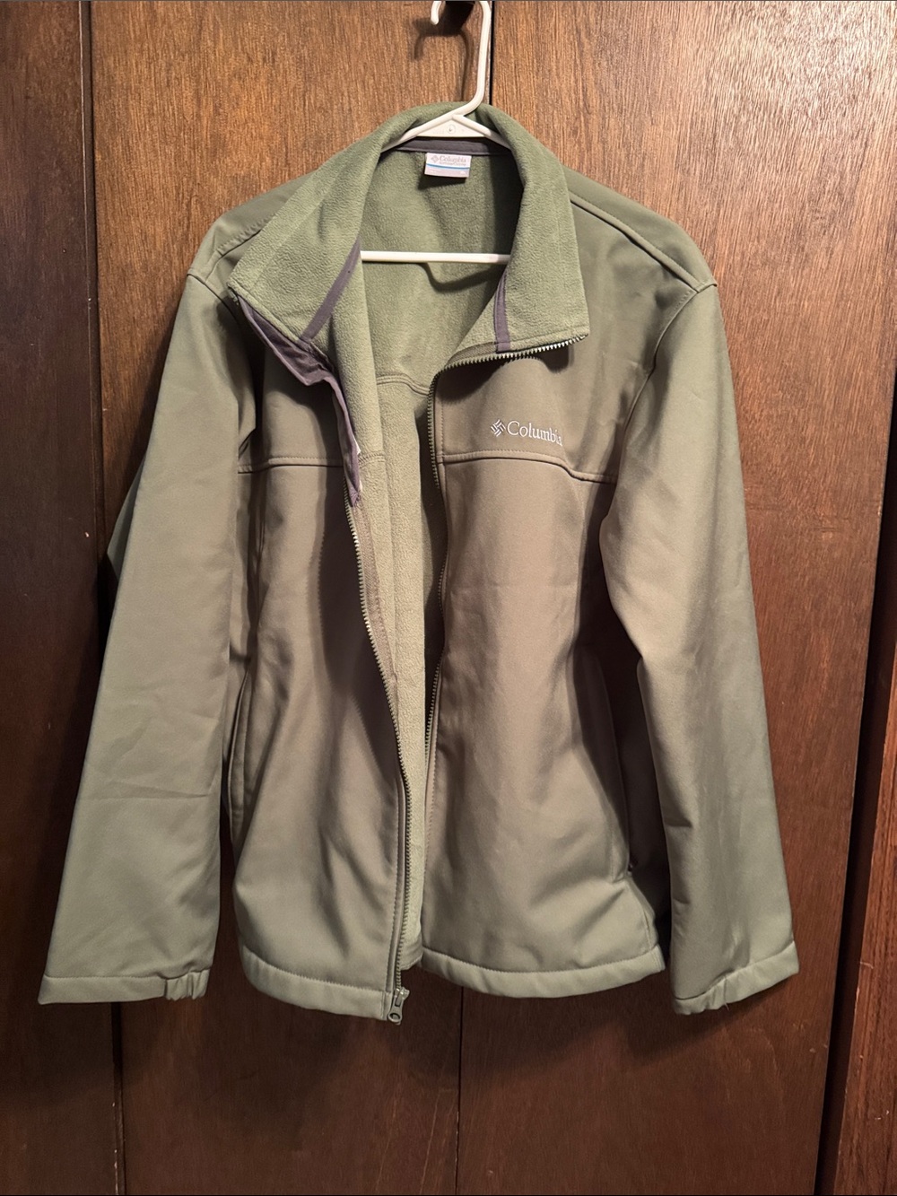 Columbia Women's Olive Softshell Fleece-Lined Jacket
